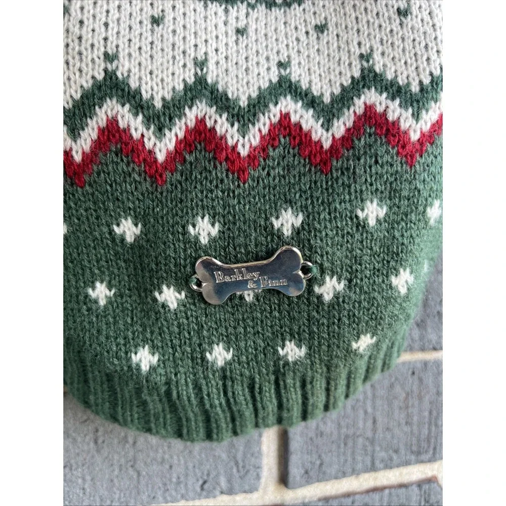 Barkley & Finn Christmas Dog Vest Moose Tree Green Red White Large